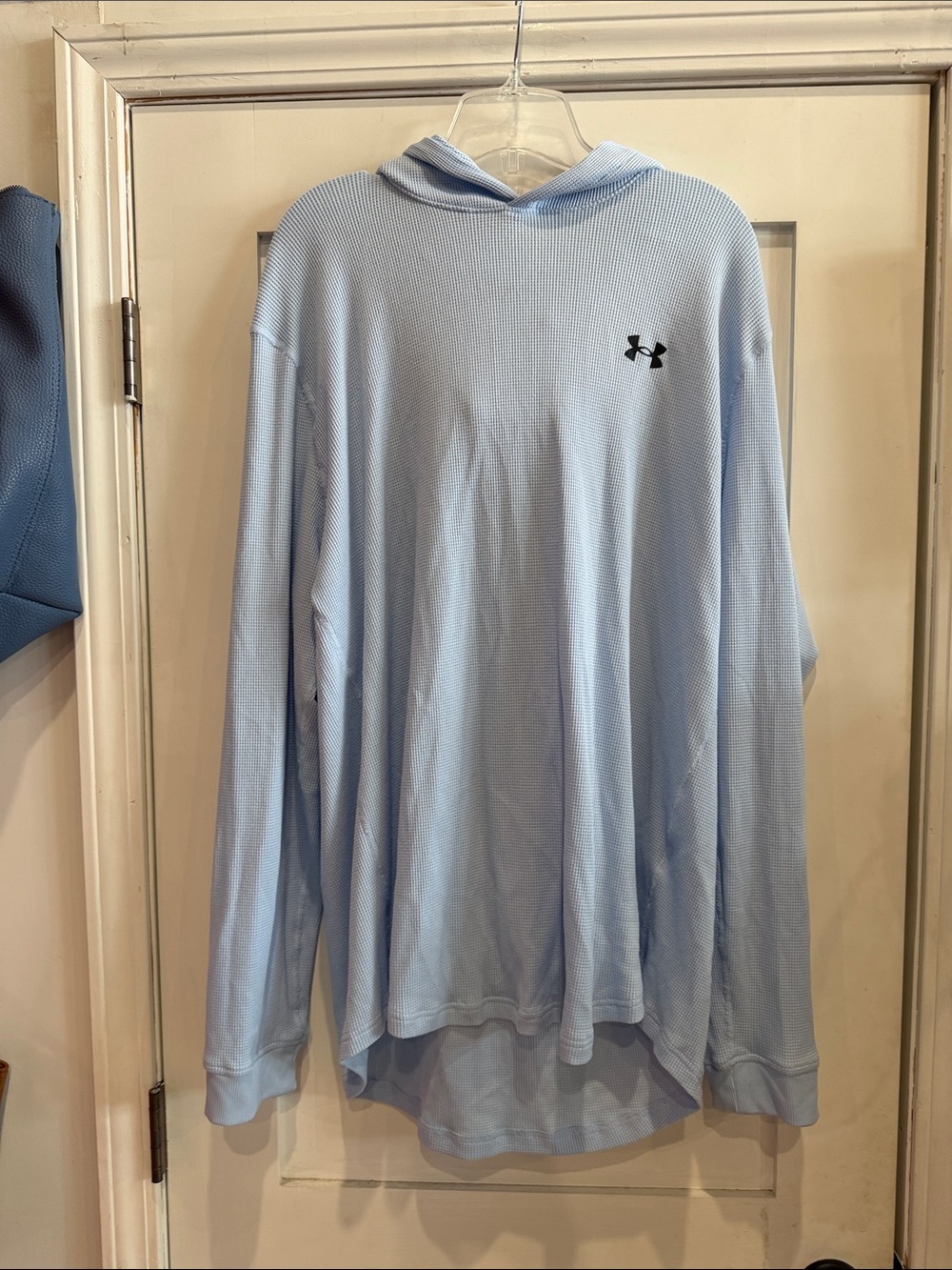 Under Armour Light Blue Hooded Long Sleeve Performance Shirt